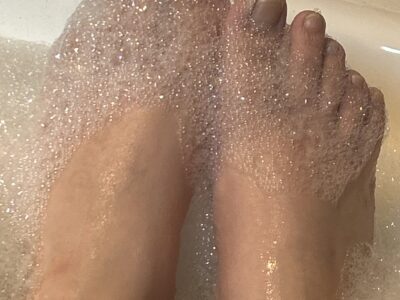 Fussbild im schaum