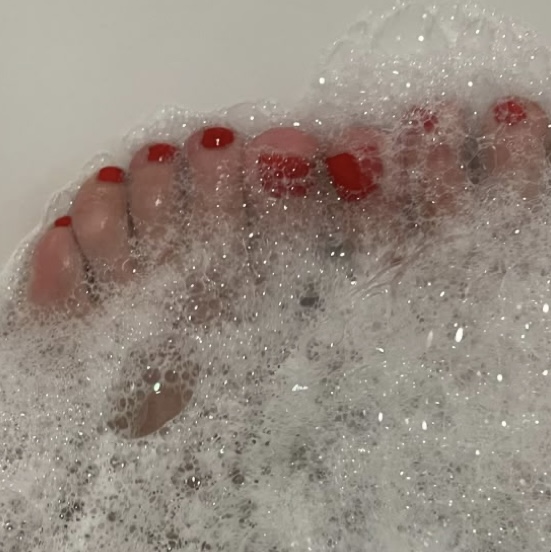Füße in der Badewanne ;)